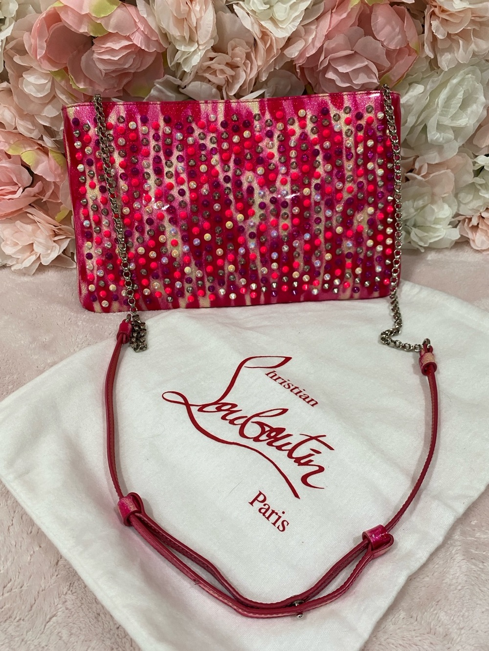 Christian Louboutin Loubiposh Spiked Crossbody Bag